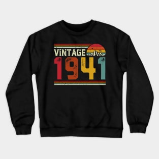 Vintage 1941 Birthday Gift Retro Style Crewneck Sweatshirt